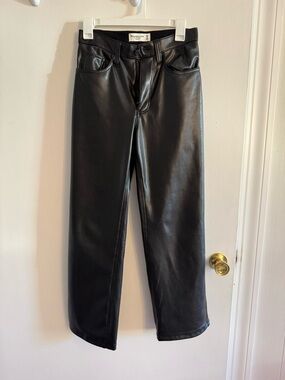 Abercrombie & Fitch Black Faux Leather Pants